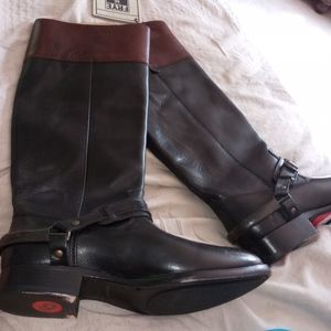 Frye Women Molly Two Tone Leather Botton Tall Knee High Riding Boot 6 B NEW